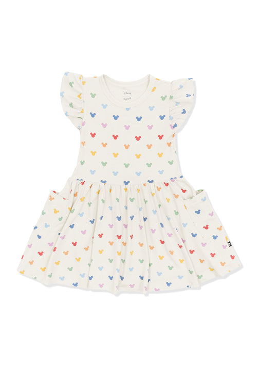 Pocket Dress in Pastel Mickey Mouse